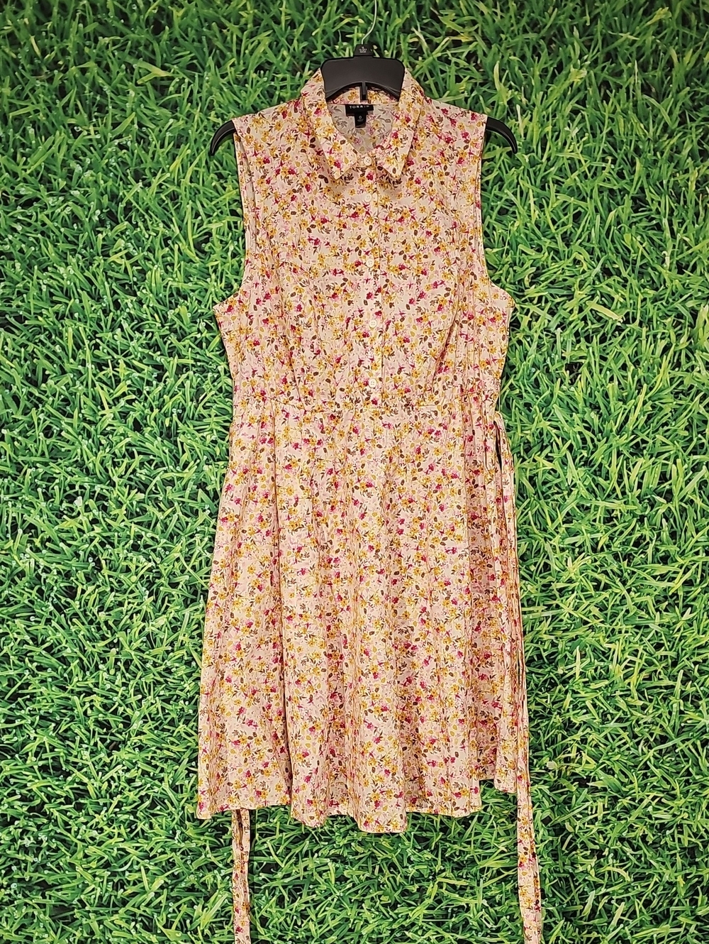 torrid Pink Floral Sleeveless Shirt Dress